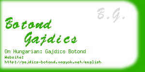 botond gajdics business card